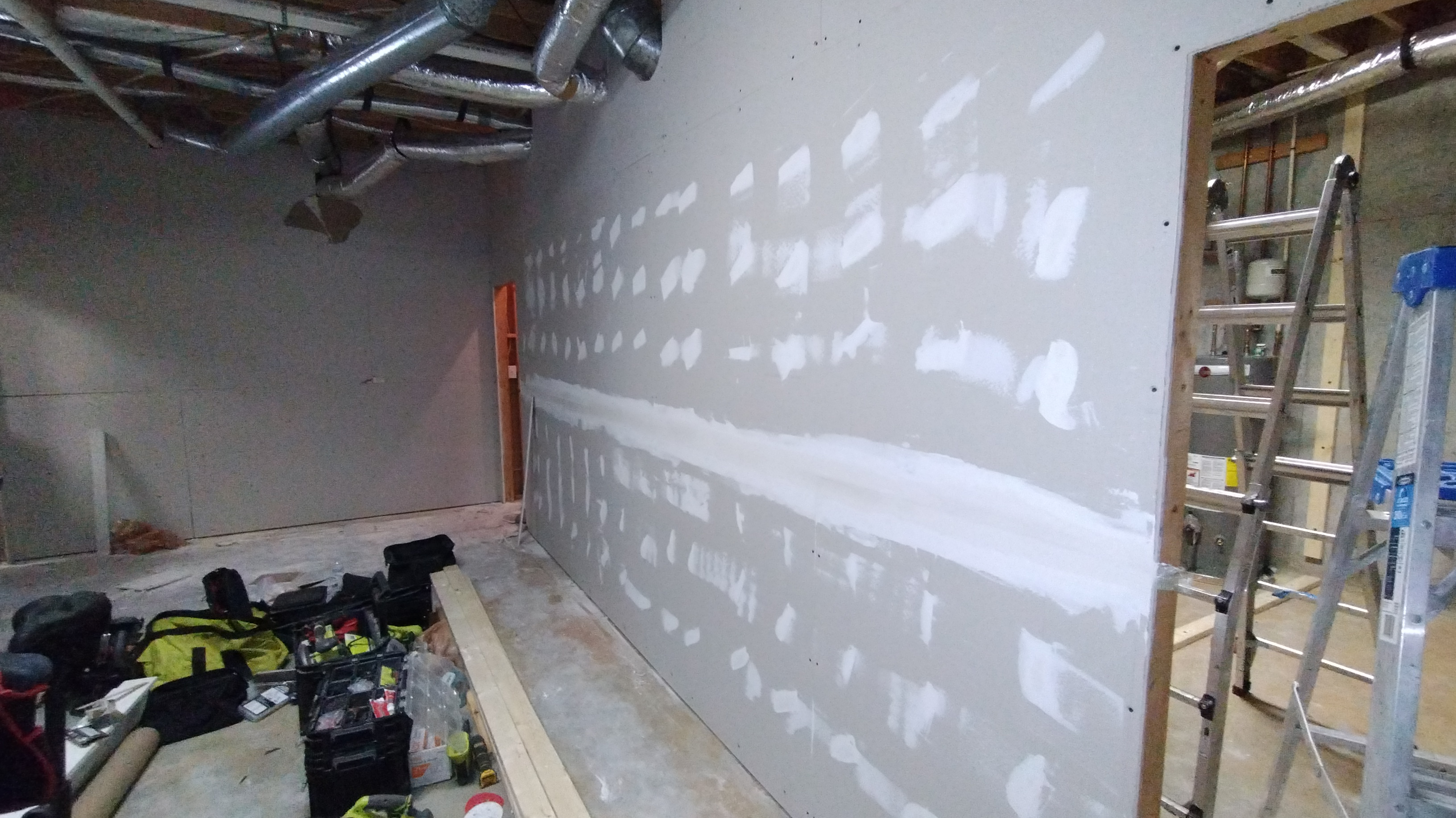 During Remodel: Witness the Work in Progress as the Basement Takes Shape, Transitioning into Your Future Home Gym